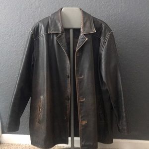 Leather coat